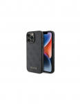 Guess 4G Metal Gold Logo dėklas, skirtas iPhone 15 Pro Max - pilkas
