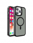 Magnetinis dėklas su MagSafe, skirtas iPhone 15 Pro Max, juodos virvelės skylės