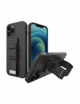 Virvės dėklas gelio dėklas su dirželiu grandinės rankinės dirželis iPhone XS Max juodas