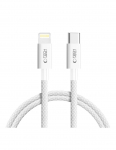 USB-C laidas &ndash; iPhone Lightning PD 27W 3A 100 cm &ndash; pilkas