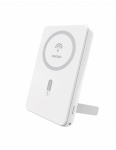 K14S+ 10000mAh i&scaron;orinė baterija su 20W stovu USB-A / USB-C / MagSafe - balta