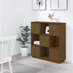 Komoda, medaus ruda, 110,5x35x117cm, pu&scaron;ies medienos masyvas