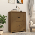 &Scaron;oninė spintelė, medaus ruda, 83x41,5x100cm, pu&scaron;ies masyvas