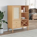 Komoda SENJA, ruda, 90x40x112cmcm, pu&scaron;ies masyvas