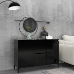 &Scaron;oninė spintelė, juodos spalvos, 104x35x70cm, MDP