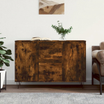 &Scaron;oninė spintelė, dūminio ąžuolo, 104x35x70cm, apdirbta mediena