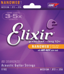 Elixir 11102 Acoustic 80/20 Bronze With Nanoweb Coating .013 - .056 Medium