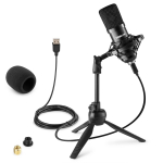 USB MIKROFONAS SU PRIEDAIS VONYX CM300B 173.506 JUODAS