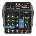 ANALOGINIS MIK&Scaron;ERIS VONYX VMM100 3-JŲ KANALŲ SU USB IR BLUETOOTH SĄSAJA 172.638