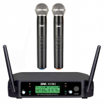 2-JŲ BEVIELIŲ RANKINIŲ MIKROFONŲ SISTEMA DNA KVM-2 UHF 518-542 MHz
