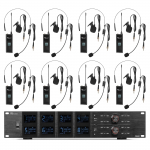 BEVIELĖ 8-NIŲ SU LANKELIU / PRISEGAMŲ MIKROFONŲ SISTEMA POWER DYNAMICS PD528B UHF 179.022