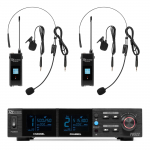 BEVIELĖ 2-JŲ SU LANKELIU / PRISEGAMŲ MIKROFONŲ SISTEMA POWER DYNAMICS PD522B UHF 179.032