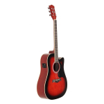AKUSTINĖ GITARA SU PAJUNGIMU RICHWOOD RD-12-CERS RAUDONA SU PERĖJIMU ARTIST SERIES