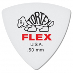 DUNLOP 456R50 TORTEX FLEX TRIANGLE WHITE GUITAR PICKS 0.50MM