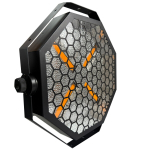 RETRO-VINTAŽO STILIAUS LED PROŽEKTORIUS EVOLIGHTS LUMENO X 4x60W WW LED + 48x0.2 RGB LED