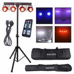 &Scaron;VIESOS EFEKTŲ KOMPLEKTAS LIGHT4ME T-BAR LED COB PAR 4X30W SU STOVU IR DĖKLAIS