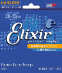 Elixir 12102 Electric Nickel Plated Steel With Nanoweb Coating .011 - .049 Medium