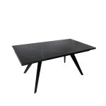 Juodas keramikinis stalas KELLA-BLACK 160 (240)x90xH76 cm