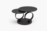 I&scaron;sukamas kavos staliukas RING-BLACK &ndash; 80 (133)x80xH43 cm