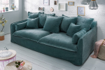 Moderni voki&scaron;ka sofa HEAVEN &ndash; 200x105xH88 cm &ndash; turkio spalvos aksomo audinys