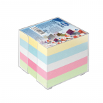 Lapeliai užra&scaron;ams, spalvoti, dėžutėje Forofis 9x9cm, 800 lapelių