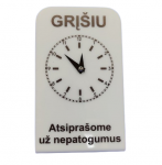 Pastatoma informacinė lentelė - laikrodis "Grį&scaron;iu" (LT)