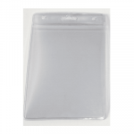 Vertikalus dėklas B7, 91x128mm, su ZIP užtrauktuku, skaidrus