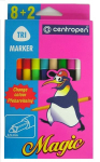 Flomasteriai CENTROPEN 2549/10 MAGIC, 10 spalvų, keičiantys spalvą