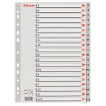 Skiriamieji lapai ESSELTE, A-Z, A4, PP, pilkos spalvos