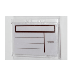 Vardinės kortelės dėklas 55x90, skaidrus, horizontalus