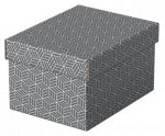 Daiktadėžė ESSELTE Home S, su dangteliu, 200x150x255, pilka (3vnt./pak.) 628281