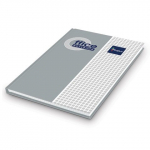 Sąsiuvinis kietu vir&scaron;eliu Forpus, A4, 96 lapai, langeliais, pilk