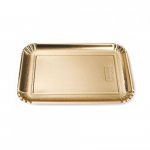 Vienkartiniai padėklai, aukso sp., kartonas, 35 x 26,5 cm, 100 vnt