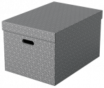 Daiktadėžė ESSELTE Home L , su dangteliu, 355 x 305 x 510 pilka (3vnt./pak.) 628287