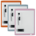 Magnetinė lentelė ra&scaron;ymui NOBO 216x280mm, su kempinėle ir ra&scaron;ikliu, pastelinių spalvų rėmelis