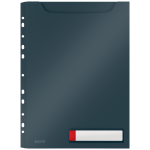 Įmautė dokumentams LEITZ COSY A4 su perforacija ir užlenkiamu kra&scaron;tu, iki 150 lapų (pak. - 3 vnt.) pilkos spalvos