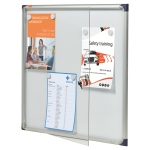 Magnetinė skelbimų lenta NOBO 6xA4, 73x68cm, aliuminis rėmas, rakinama