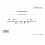 Darbo laiko apskaitos žiniara&scaron;tis A3