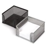 Dėžutė užra&scaron;ų lapeliams Forpus, 9,5x9,5cm, metalinė, juoda