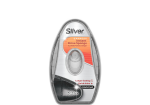 Silikoninė batų kempinėlė su dozatoriumi Silver, juoda