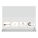 Stiklinė lenta NOBO DIAMOND, pastatoma ant stalo 58x44 cm