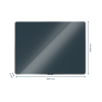 Stiklinė magnetinė lenta Leitz COSY 80x60 cm, pilka