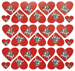 Lipdukai Vyčio vėliava (&scaron;irdelė), 1 lapas 13x14cm