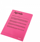 Vokeliai Esselte A4, L formos, raudoni, 10 vnt.