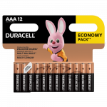 &bdquo;Duracell&ldquo; &scaron;arminės AAA baterijos, 12 baterijų pakuotė
