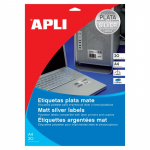 Lipnios etiketės APLI 45,7x21,2 sidabrinės spalvos A4/20lapų