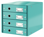 Dokumentų spintelė Leitz Click & Store WOW,  4 stalčiai, ice blue, 6049-00-51