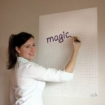 Konferencinė balta plėvelė LEITZ langeliais, rulone, 60cmx20m