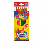 Spalvoti pie&scaron;tukai, tribiriauniai COLORINO JUMBO pie&scaron;tukai su drožtuku, 6 vnt.