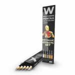 AK Interactive AK10046 - Sendinimo pie&scaron;tukai, Set Metallics
